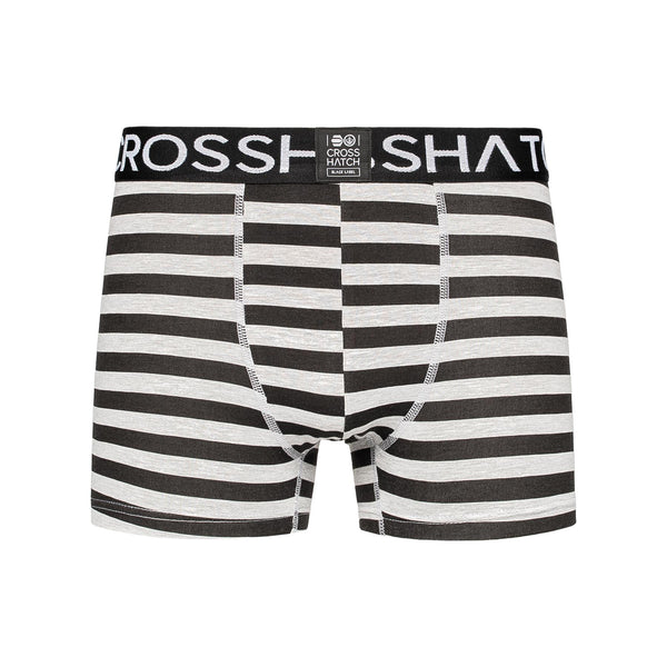 Crosshatch Gridline Boxers 3pk Grey Marl