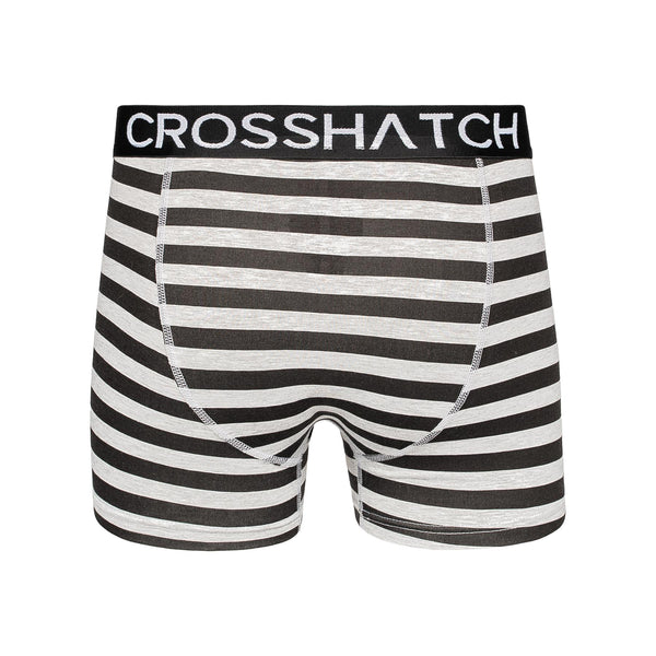 Crosshatch Gridline Boxers 3pk Grey Marl