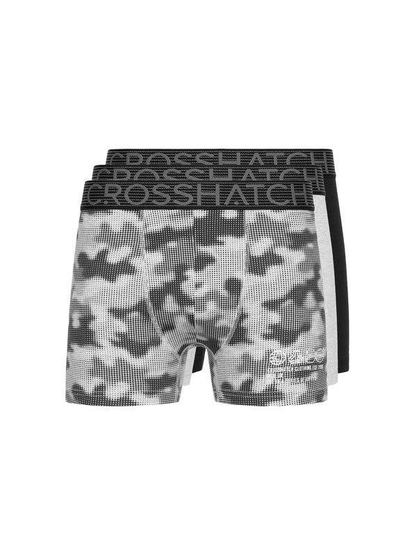 crosshatch Guillemot Boxers 3pk Grey Marl