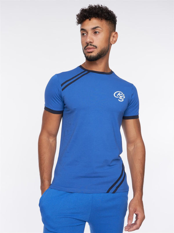 Crosshatch Hamlax T-Shirt/Shorts Set Blue/Navy