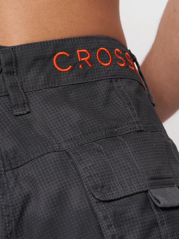 Crosshatch Hanwhere Combat Shorts Grey Camo