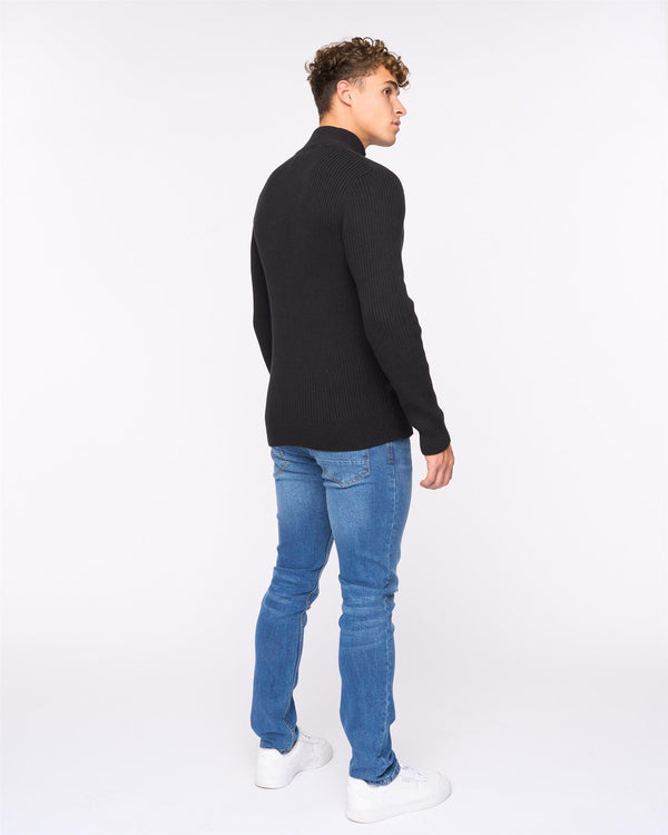 Crosshatch Havaline 1/4 Zip Knit Black