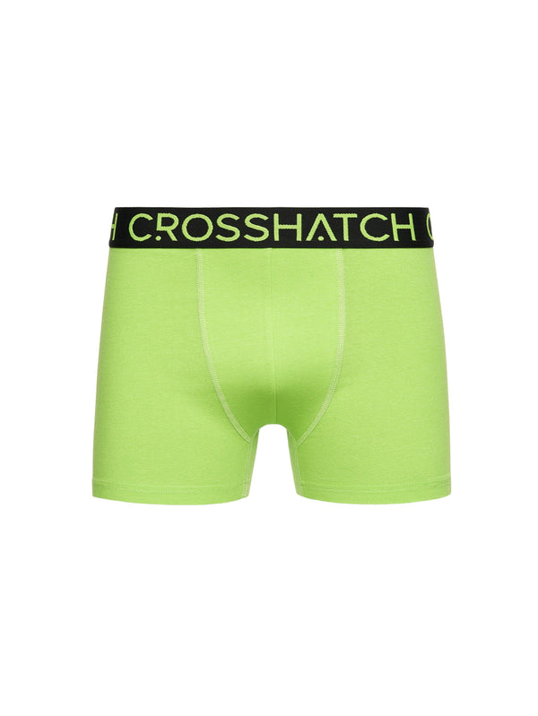 Crosshatch Highlighter Boxers 3pk Green/Red