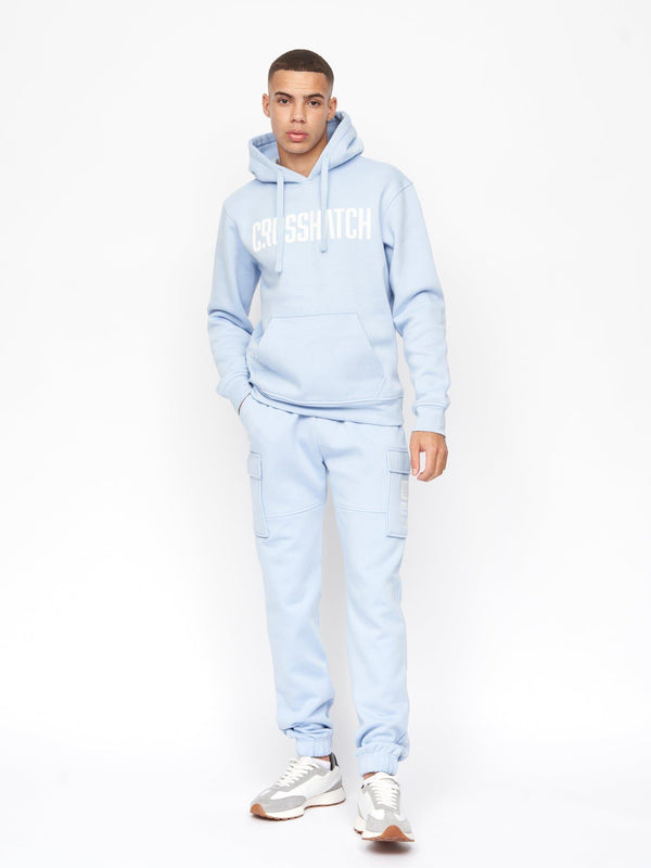 Crosshatch Holdouts Hoodie Light Blue