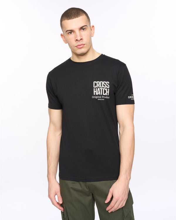 crosshatch Hoogan T-Shirt Black