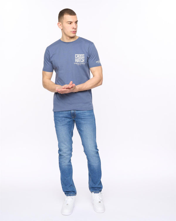 Crosshatch Hoogan T-Shirt Blue