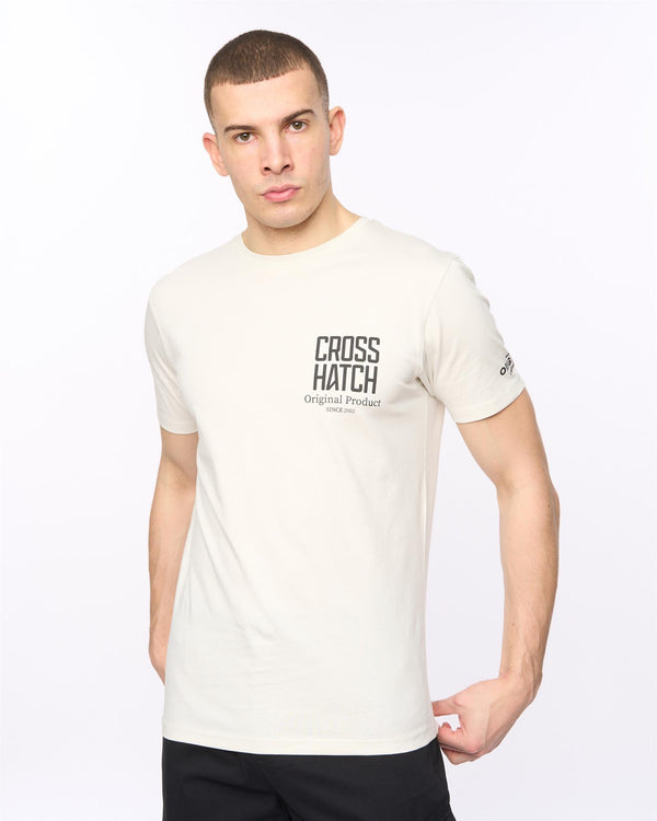 crosshatch Hoogan T-Shirt Off White