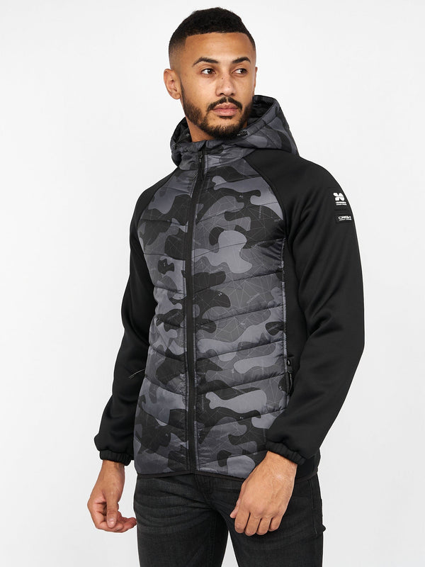 Crosshatch Jamilar Jacket Dark Camo