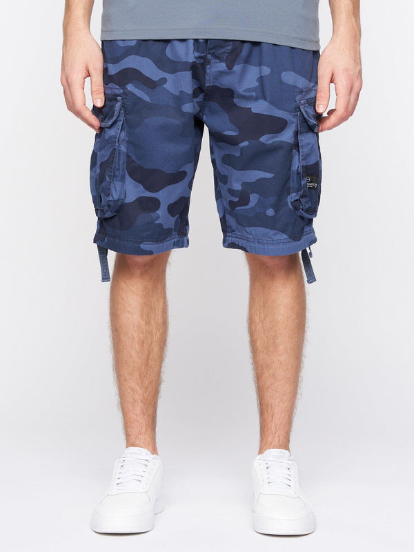 Crosshatch Jimster Shorts Blue Camo