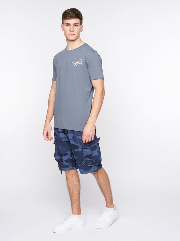 Crosshatch Jimster Shorts Blue Camo