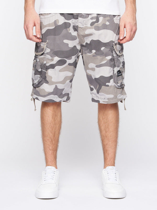 Crosshatch Jimster Shorts Charcoal Camo
