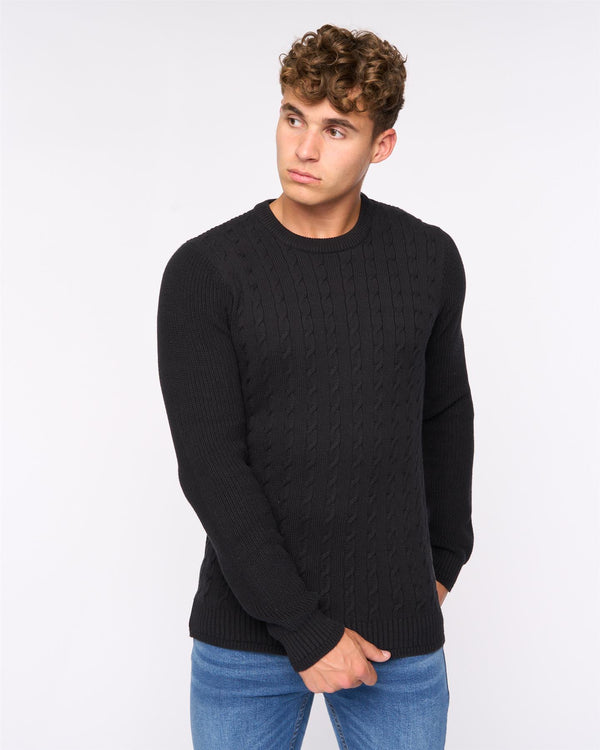 Crosshatch Kabstars Cable Knit Black