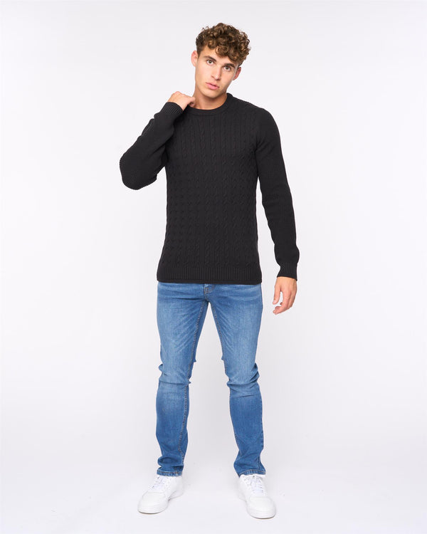 Crosshatch Kabstars Cable Knit Black