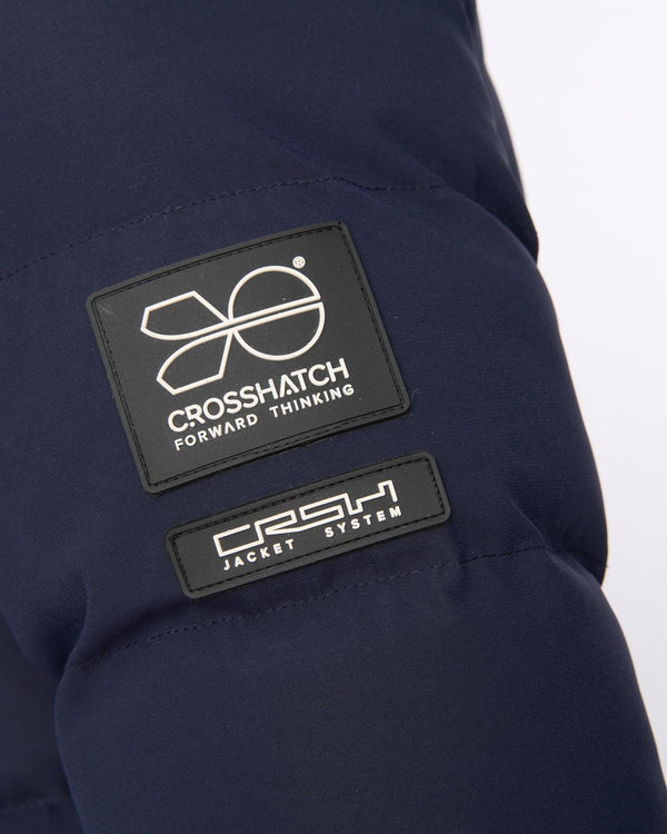 Crosshatch Kampleys Embossed Jacket Navy