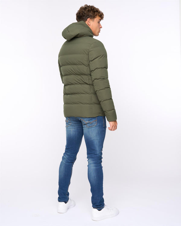 Crosshatch Kampleys Embossed Jacket Olive