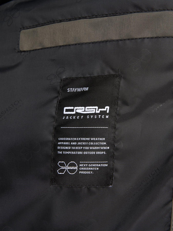 Crosshatch Kampnew Embossed Gilet Dark Olive