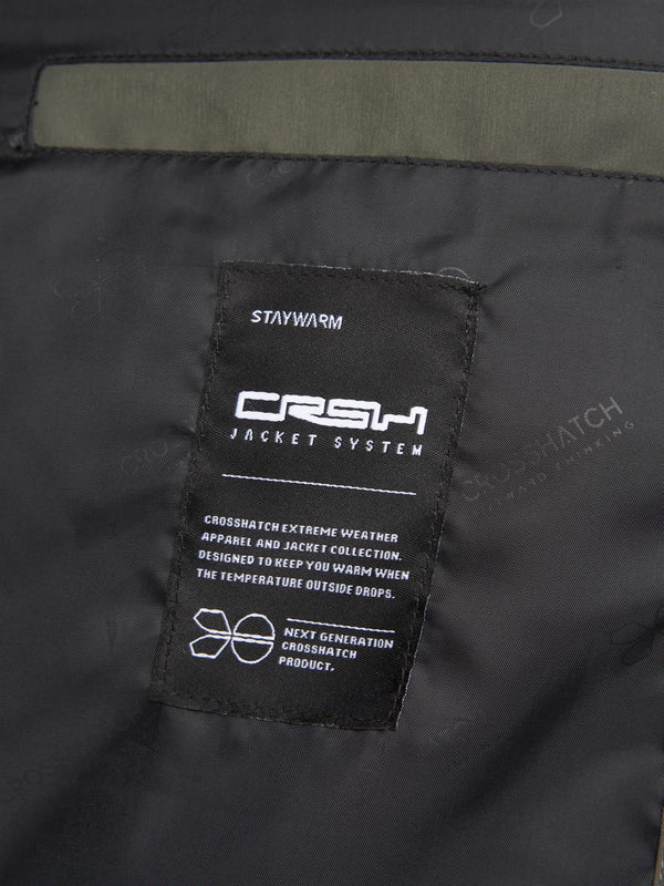Crosshatch Kampnew Embossed Jacket Dark Olive