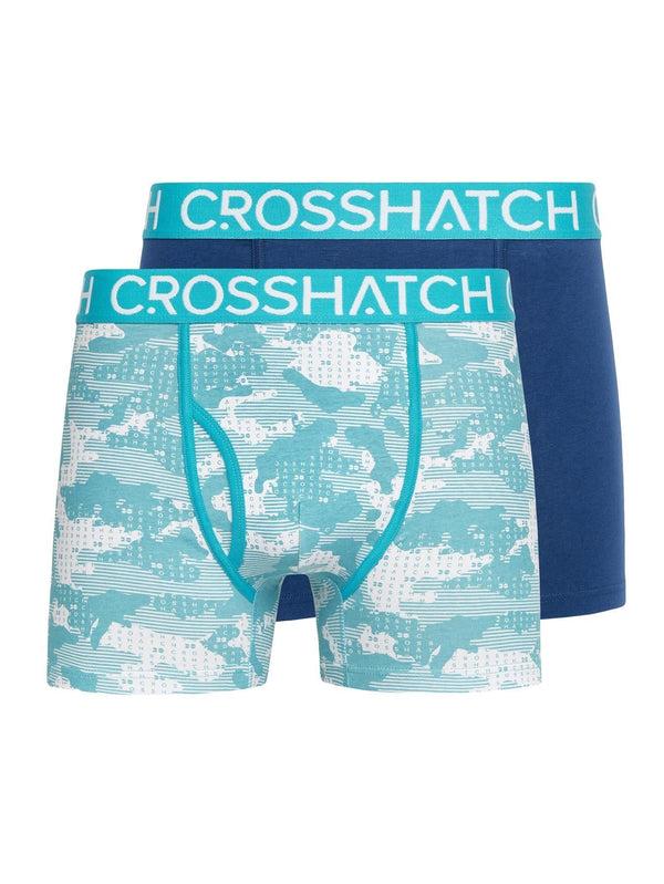 crosshatch Kamzon Boxers 2pk Teal