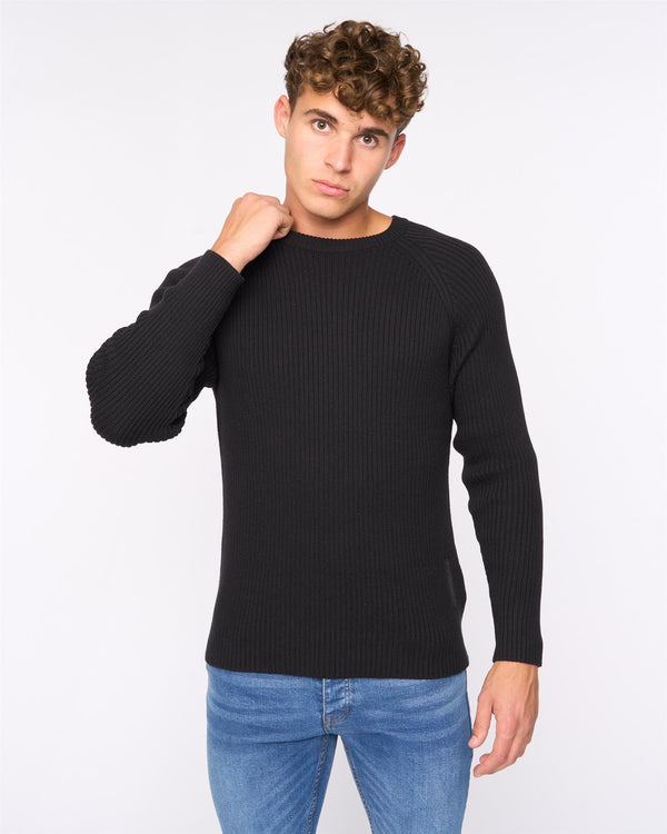 Crosshatch Kramtax Raglan Knit Black