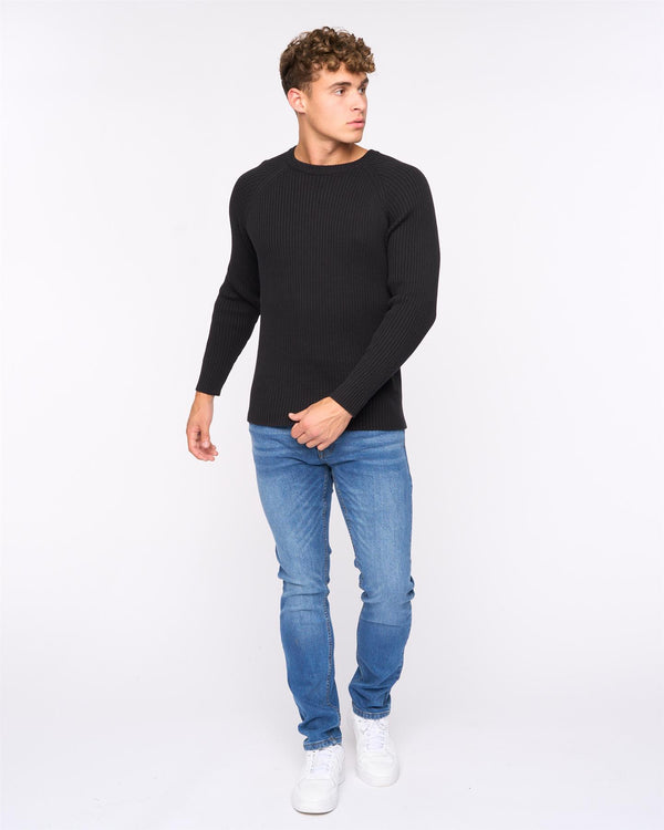 Crosshatch Kramtax Raglan Knit Black