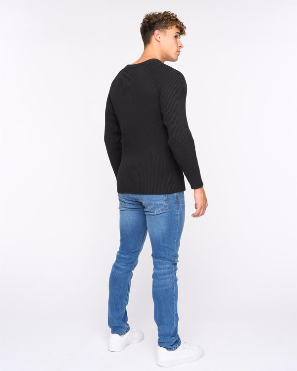Crosshatch Kramtax Raglan Knit Black