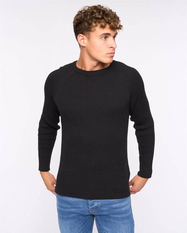 crosshatch Kramtax Raglan Knit Black