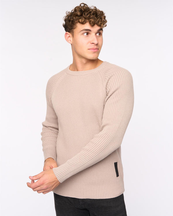 Crosshatch Kramtax Raglan Knit Taupe