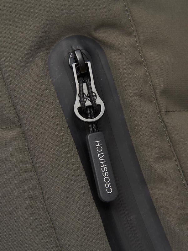 Crosshatch Kremlins Embossed Gilet Olive