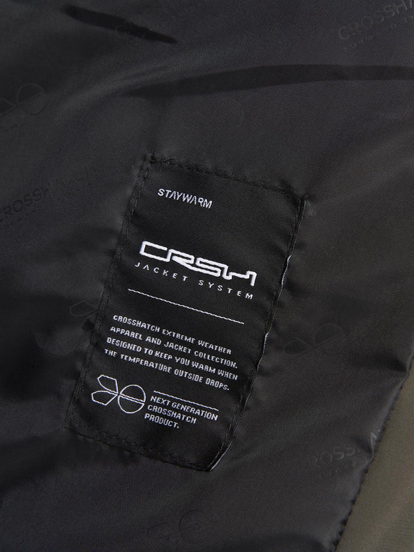 Crosshatch Kremlins Embossed Gilet Olive