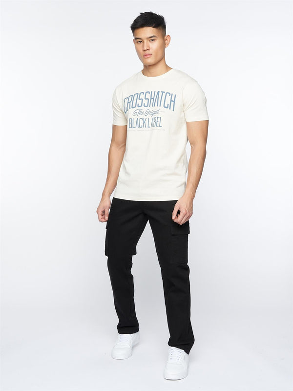 Crosshatch Kremtap Cargo Jeans Solid Black