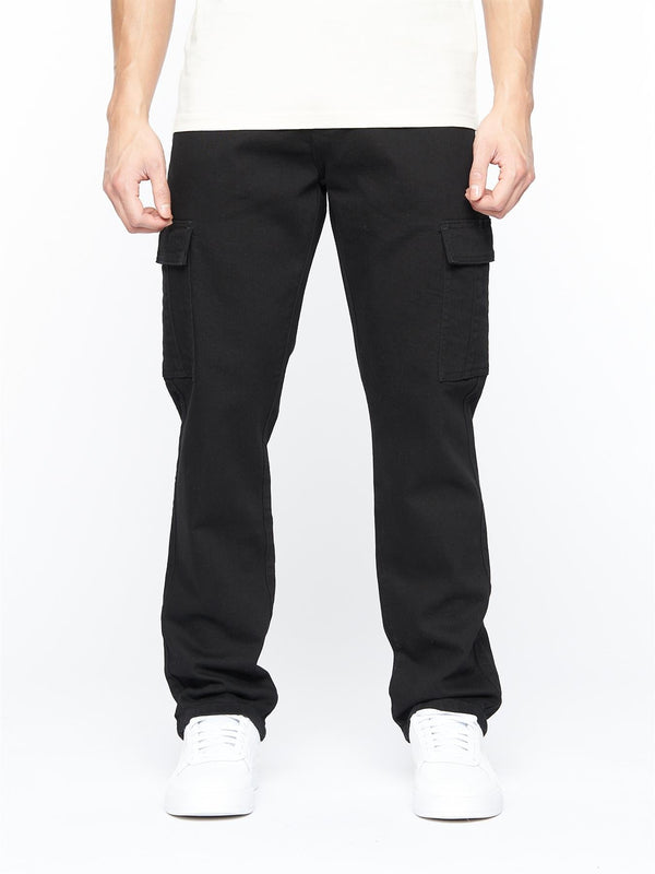 crosshatch Kremtap Cargo Jeans Solid Black