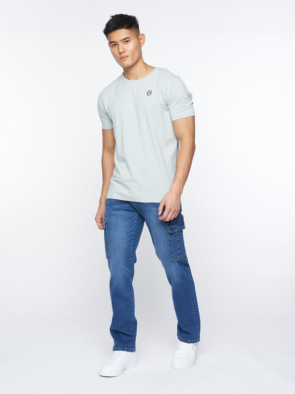 Crosshatch Kremtap Cargo Jeans Stone Wash