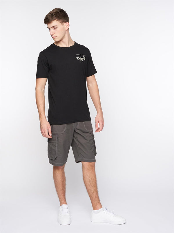 Crosshatch Kyron Cargo Shorts Charcoal