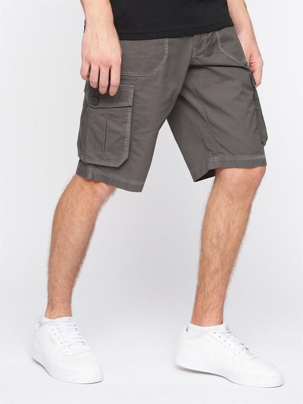 Crosshatch Kyron Cargo Shorts Charcoal