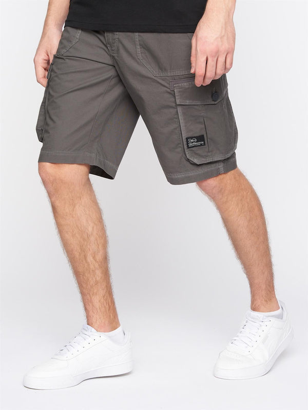 Crosshatch Kyron Cargo Shorts Charcoal