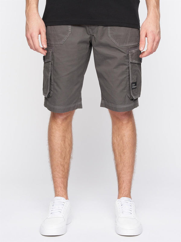 crosshatch Kyron Cargo Shorts Charcoal