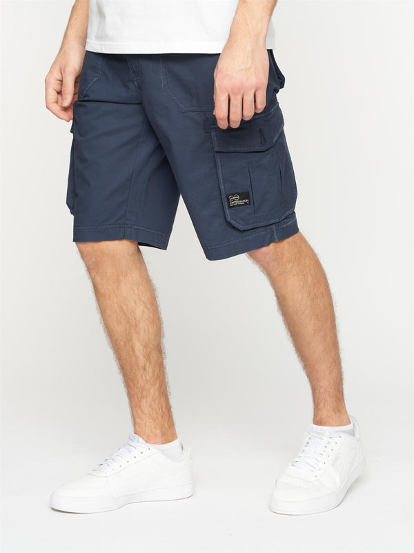 Crosshatch Kyron Cargo Shorts Navy