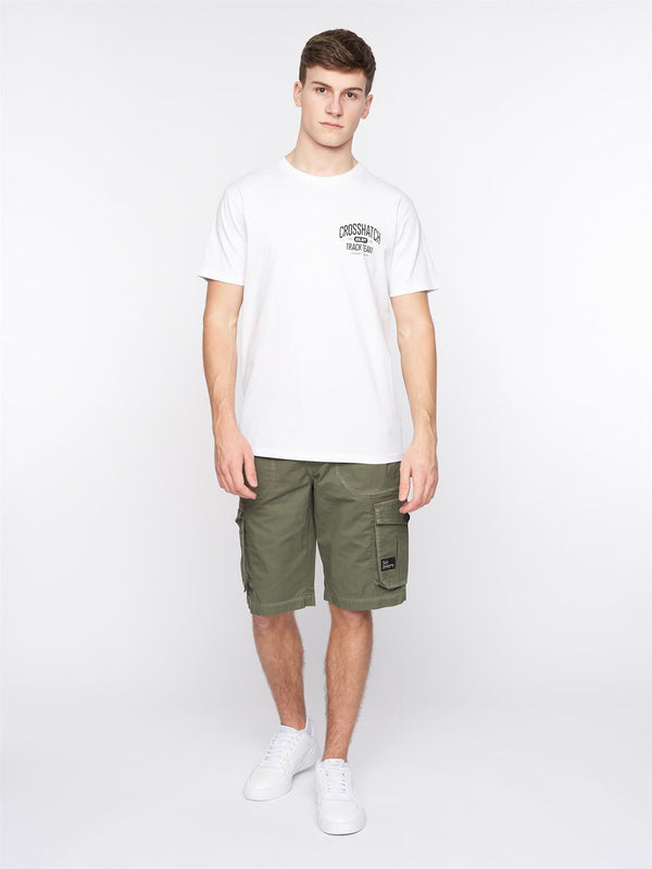 Crosshatch Kyron Cargo Shorts Olive