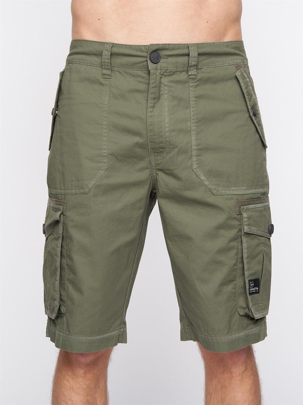 Crosshatch Kyron Cargo Shorts Olive