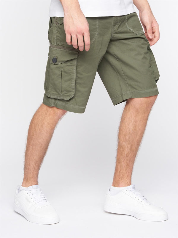 Crosshatch Kyron Cargo Shorts Olive