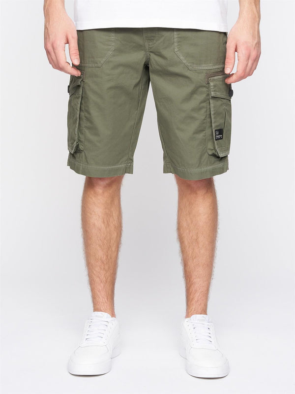 crosshatch Kyron Cargo Shorts Olive