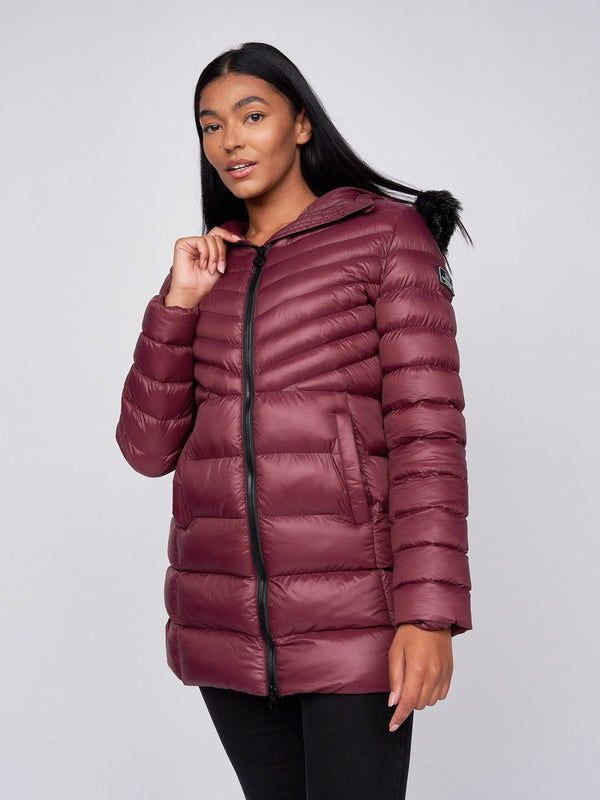 crosshatch Ladies Denmoore Jacket Berry