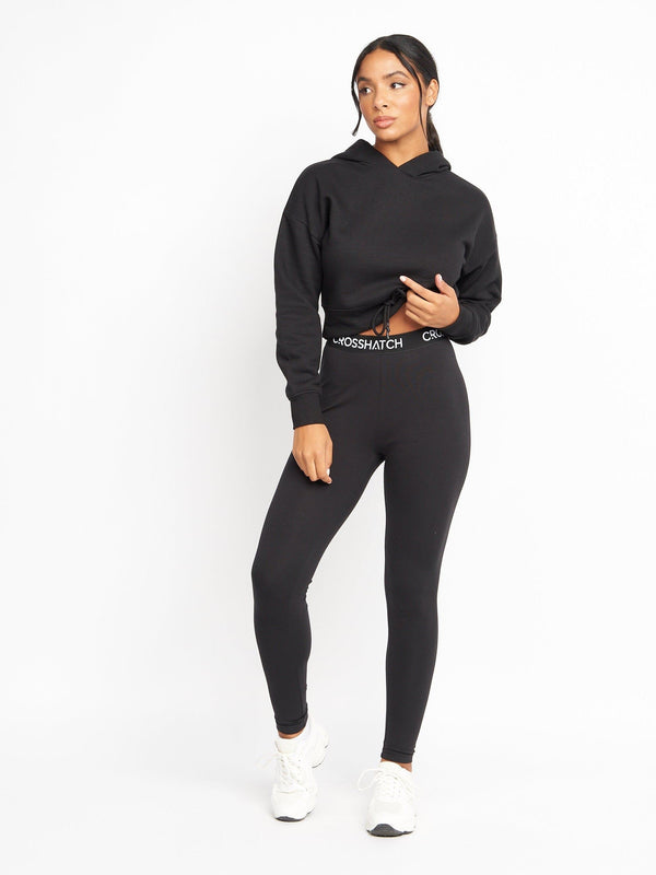 Crosshatch Ladies Jacklight Hoodie Black