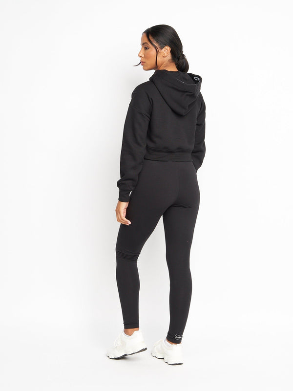 Crosshatch Ladies Jacklight Hoodie Black