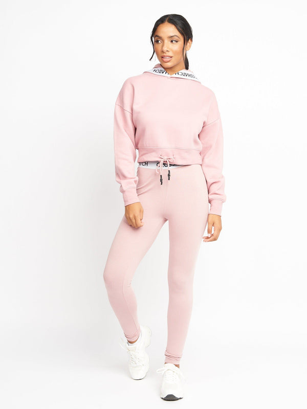 Crosshatch Ladies Jacklight Hoodie Dusty Pink