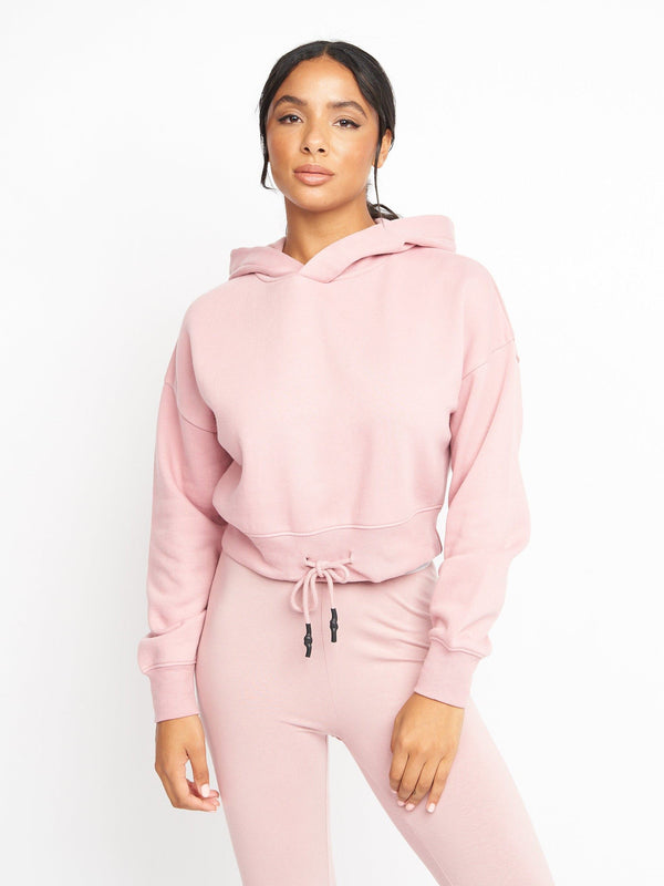 crosshatch Ladies Jacklight Hoodie Dusty Pink