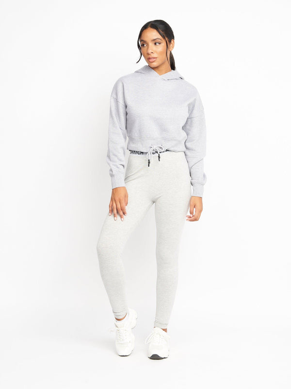 Crosshatch Ladies Jacklight Hoodie Light Grey Marl
