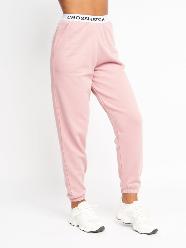 crosshatch Ladies Jacklight Joggers Dusty Pink