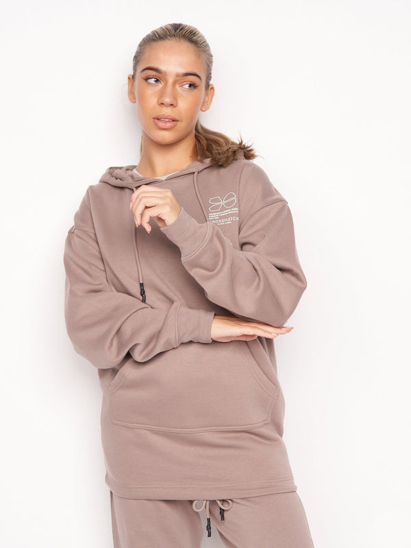 Crosshatch Ladies Reny Hoodie Dark Stone