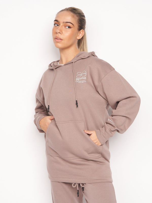 crosshatch Ladies Reny Hoodie Dark Stone